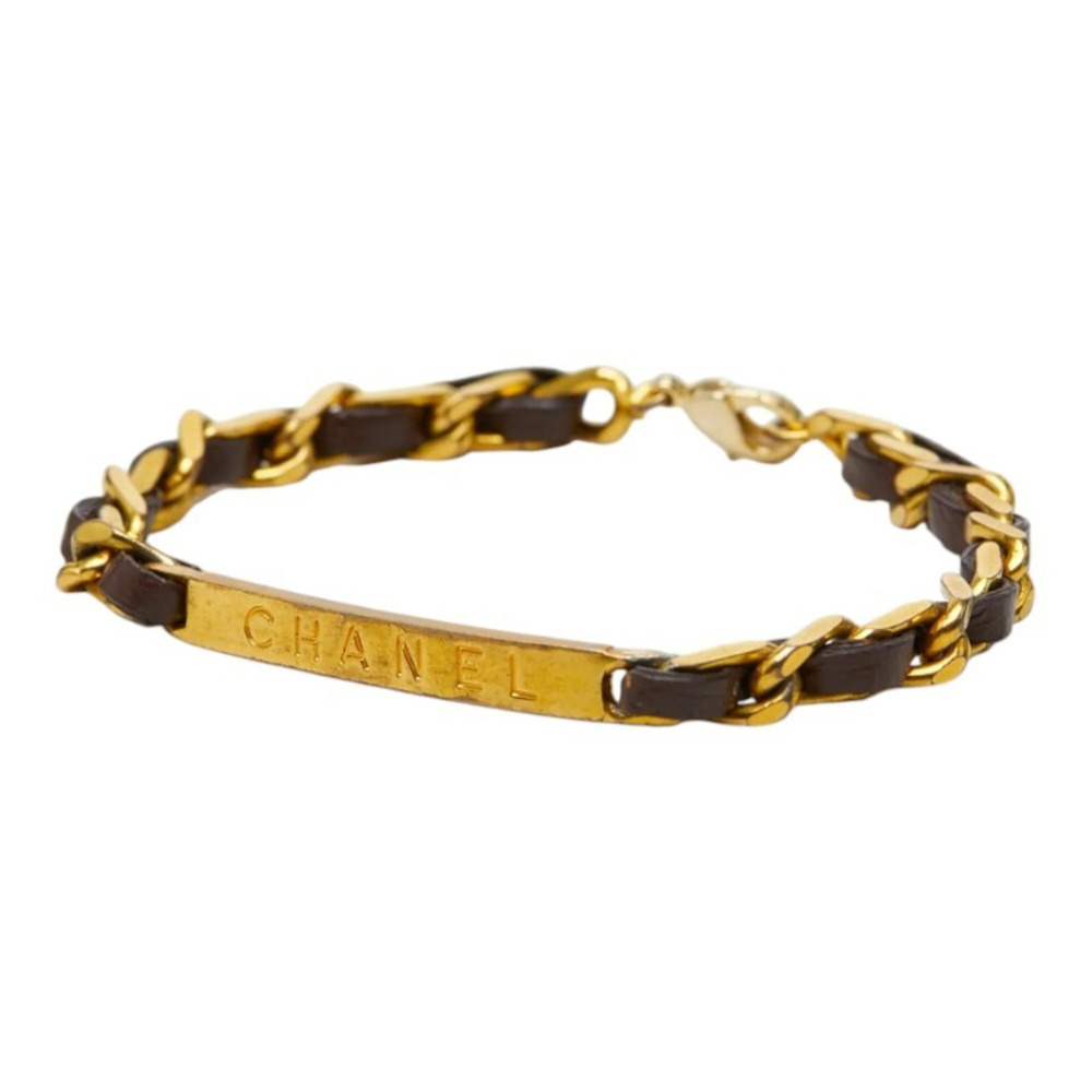 CHANEL Authentic Brown Leather Charm Bracelet - Picture 1 of 6